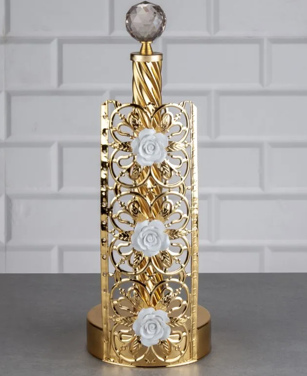 Precious Paper Towel Holder In Gold And Black