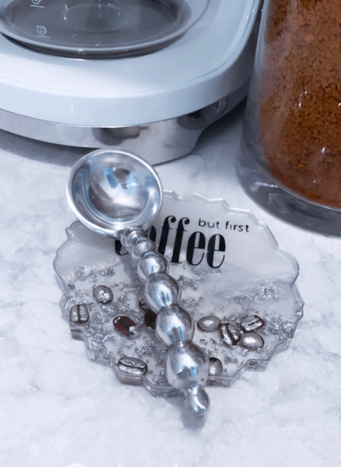 Silver Glided Beaded Spoon