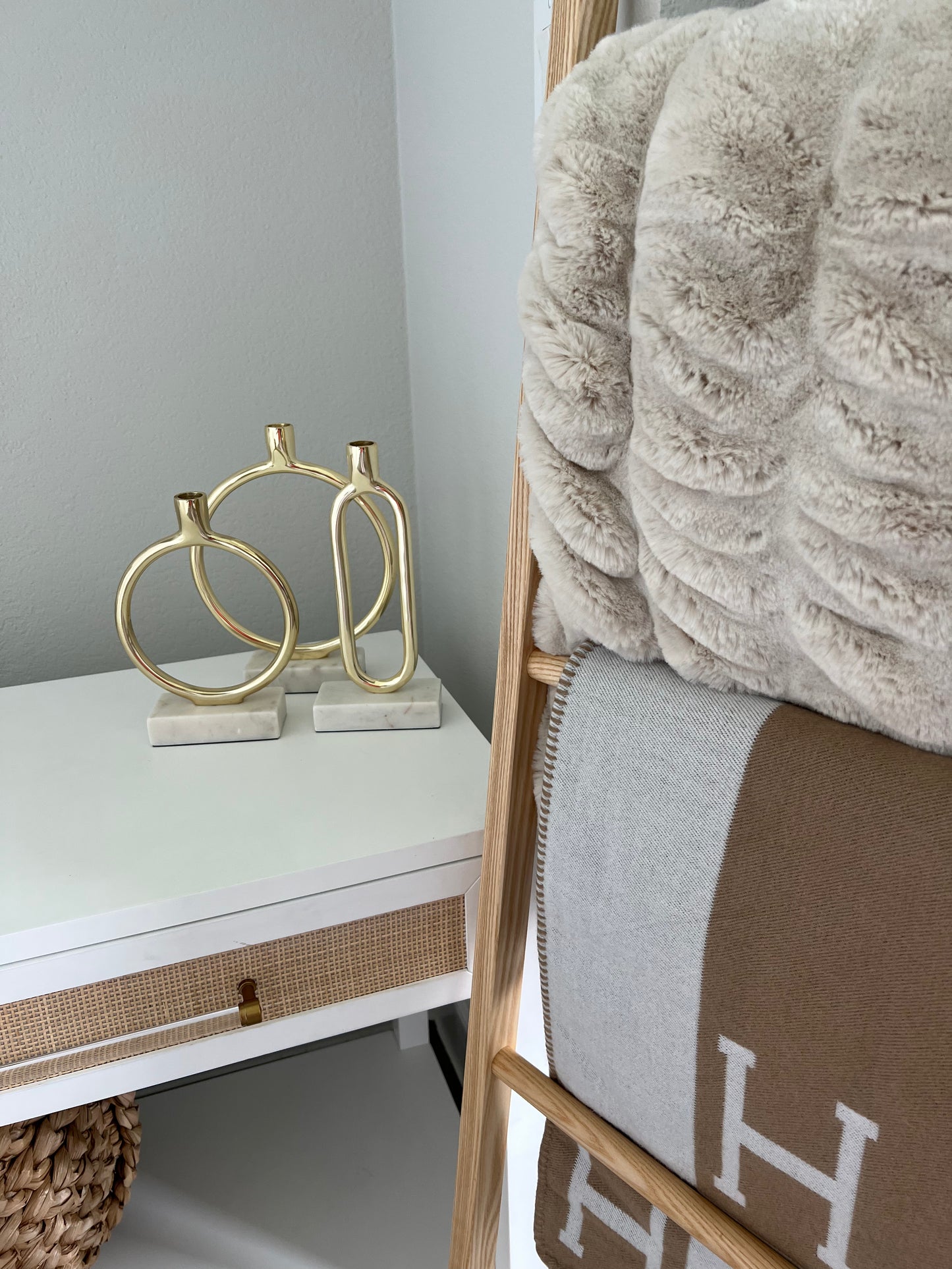 Gold Taper Candle Holder with marble Base ( 3 Sizes)