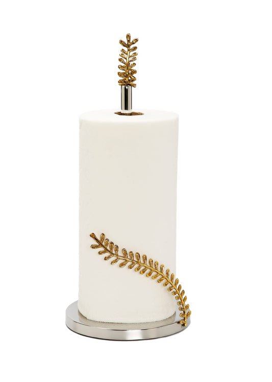 Gold and Silver Base with Vine Details Paper Towel Holder