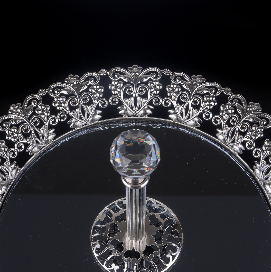Silver Mirrored Tier Serving Stand