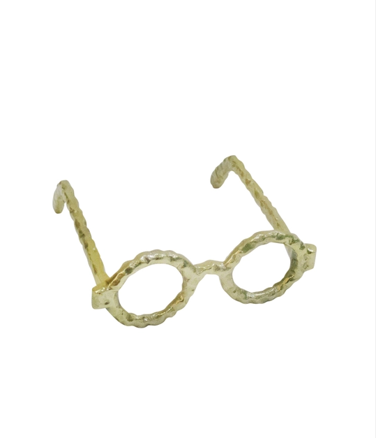 Gold Eyes Glasses Decorative Sculpture