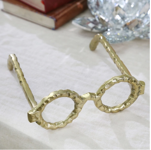 Gold  Eyes Glasses Decorative Sculpture