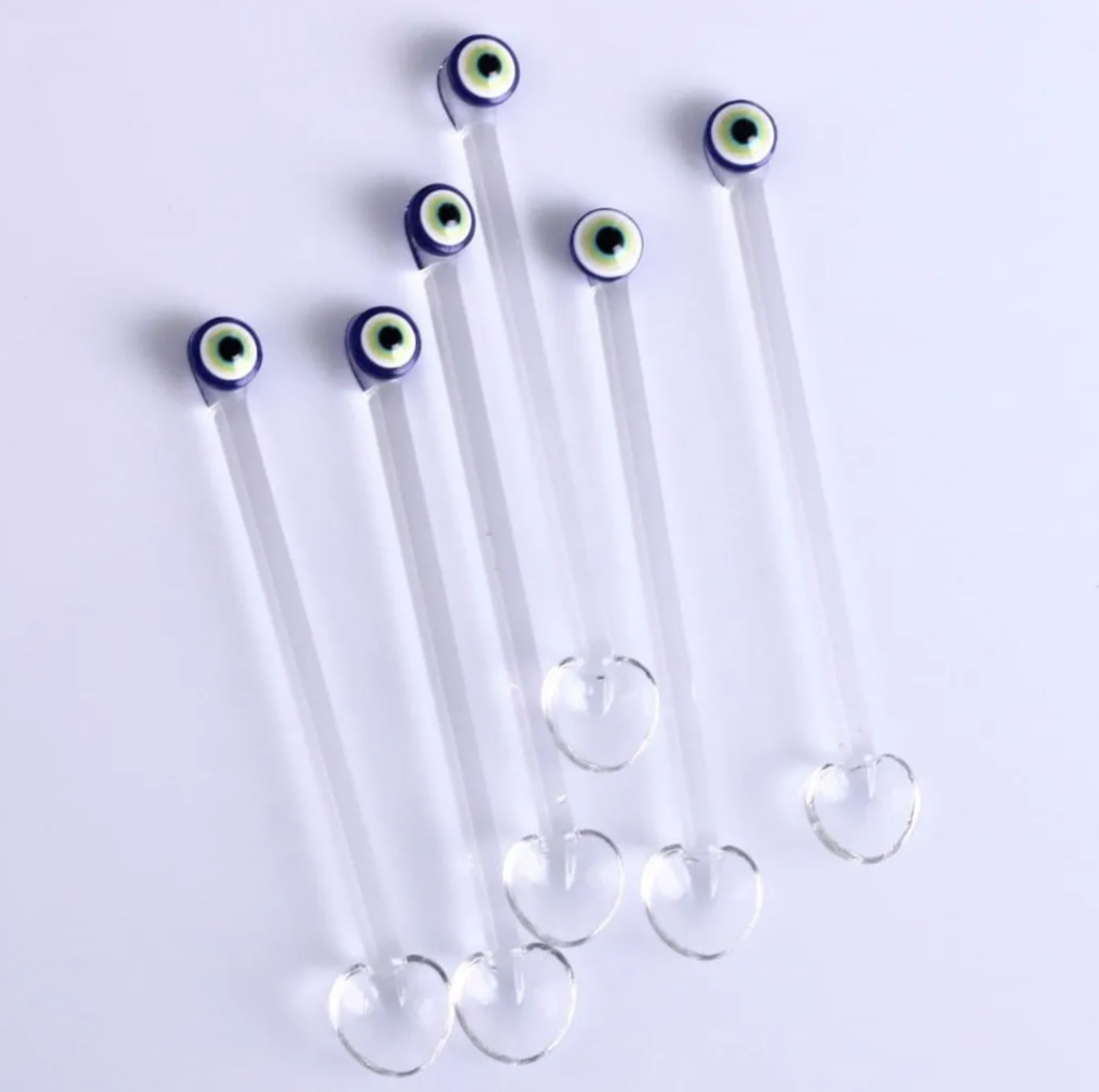 Evil Eye Glass Tea Spoon Set (6 PCS)