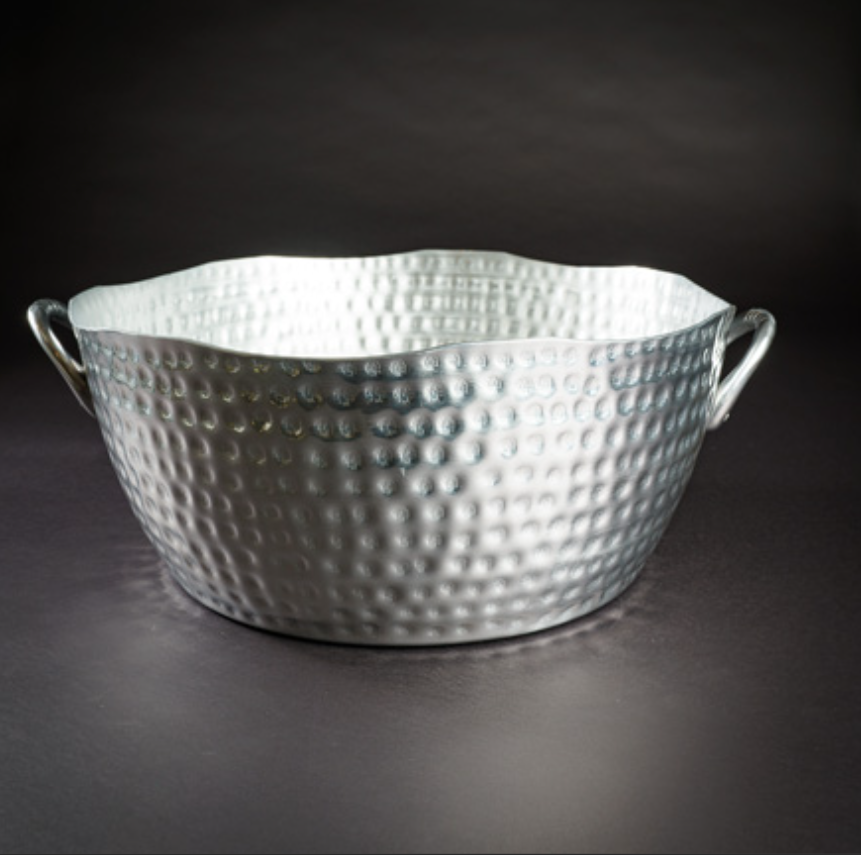 Round Hammered Beverage Serving Tub (2 Colors)