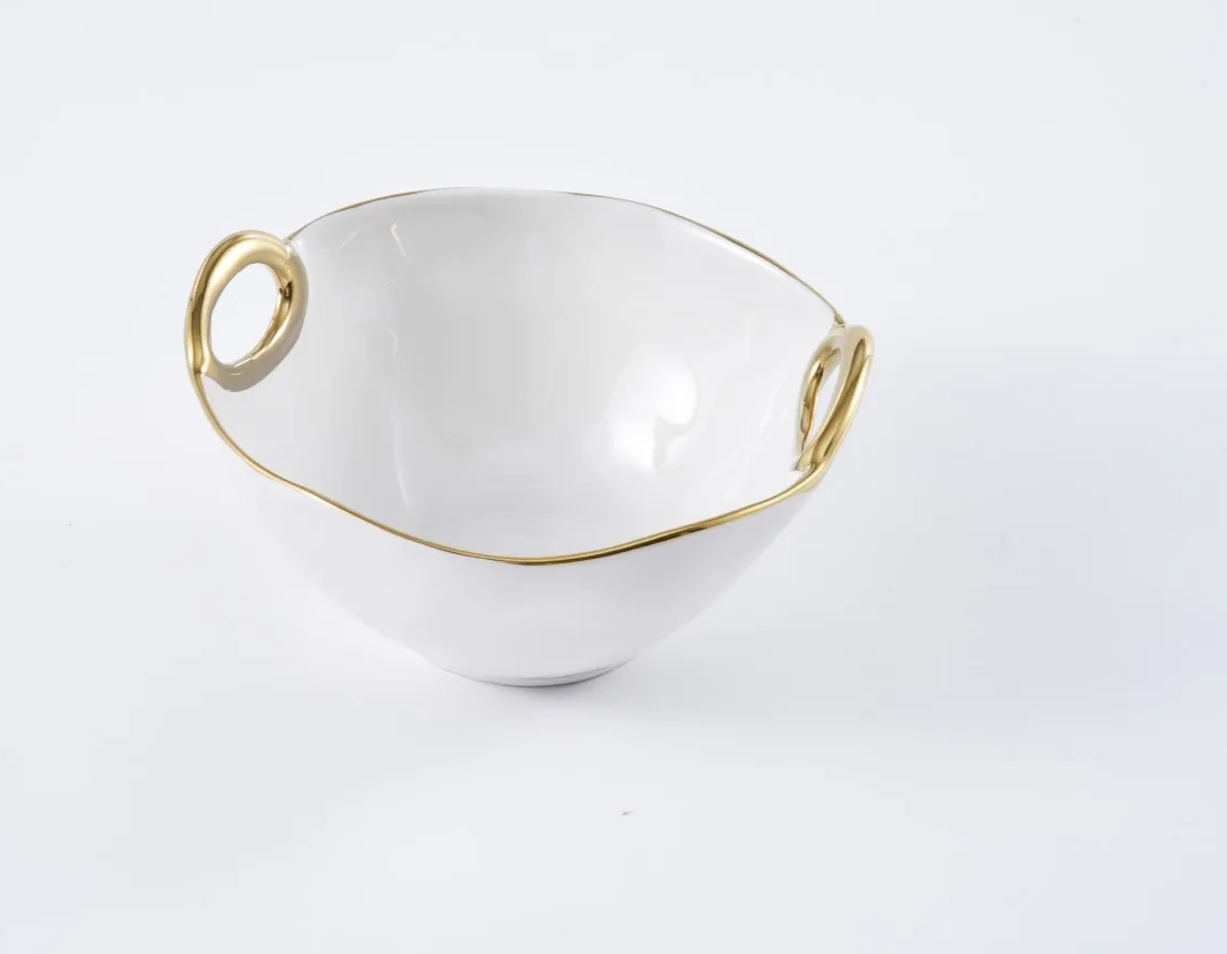 Gold Handle Medium Bowl