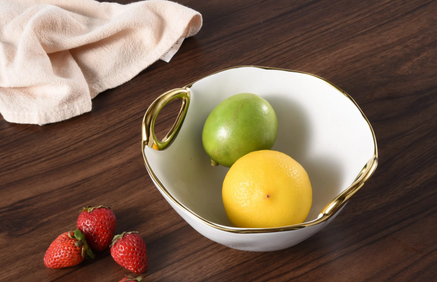 Gold Handle Medium Bowl