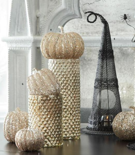 Champagne Glitter Sequence Pumpkin (2 Sizes)