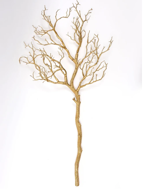 37" Gold Metallic Manzanita Branch