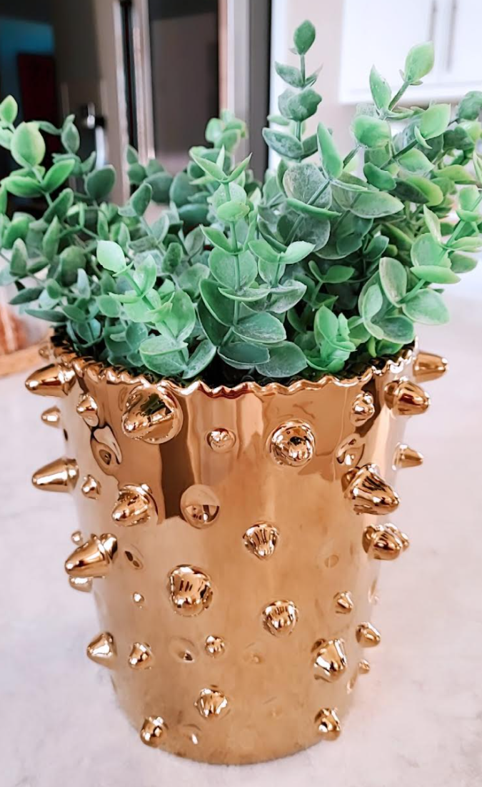 Gold Studded Vase