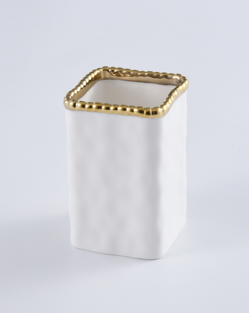 Gold Beaded Bathroom Collection (5 Items)