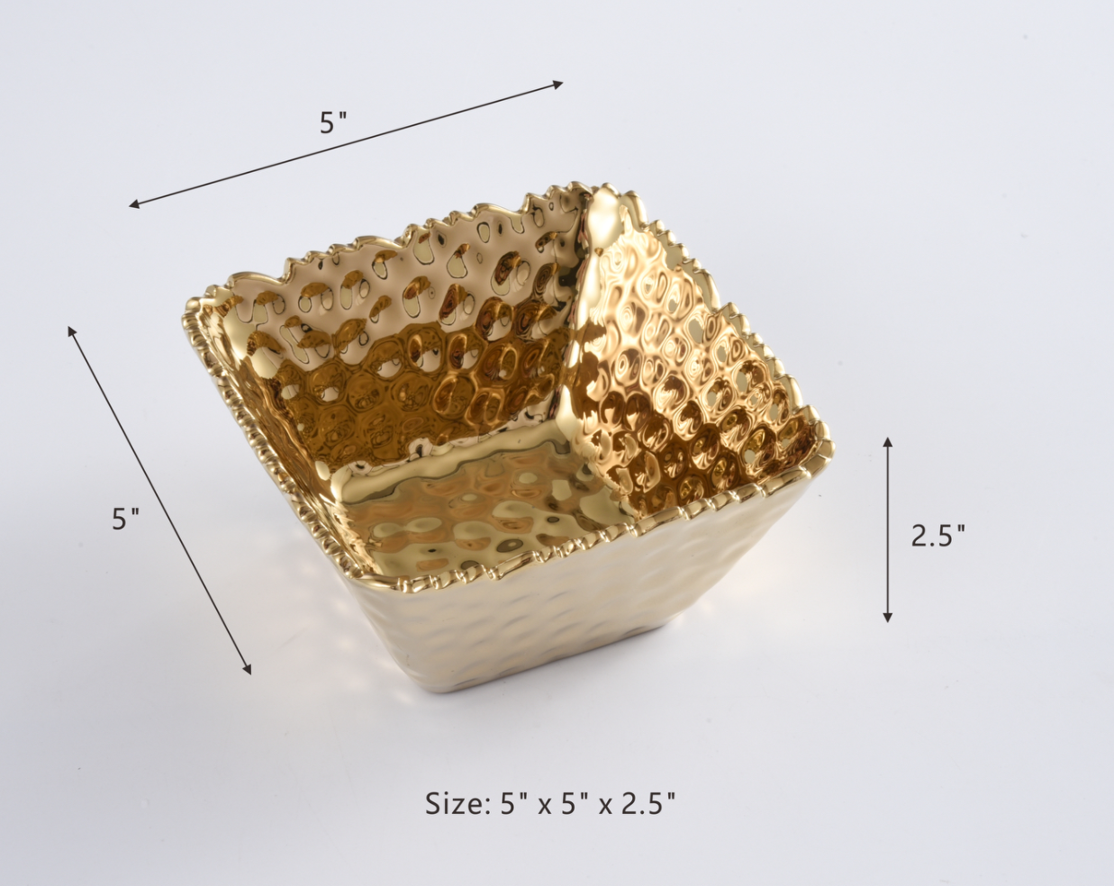 Gold Porcelain Hammered Serveware Collection