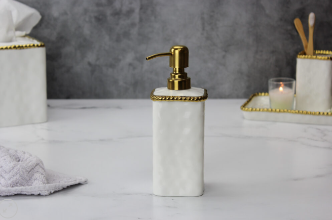 Gold Beaded Bathroom Collection (5 Items)