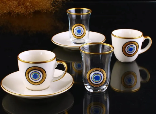 Evil Eye 18 PCS Tea Cups Set