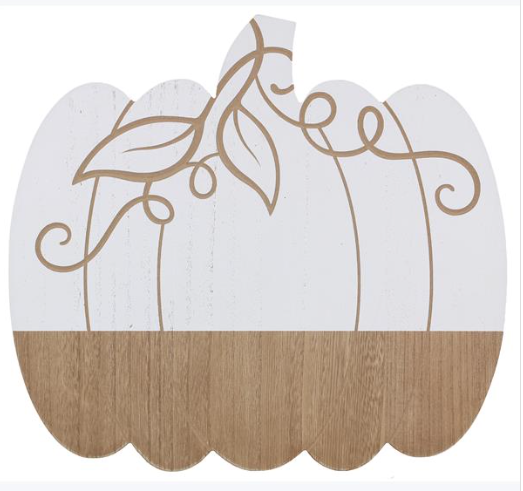 Wooden Pumpkin Serving Tray