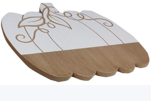 Wooden Pumpkin Serving Tray