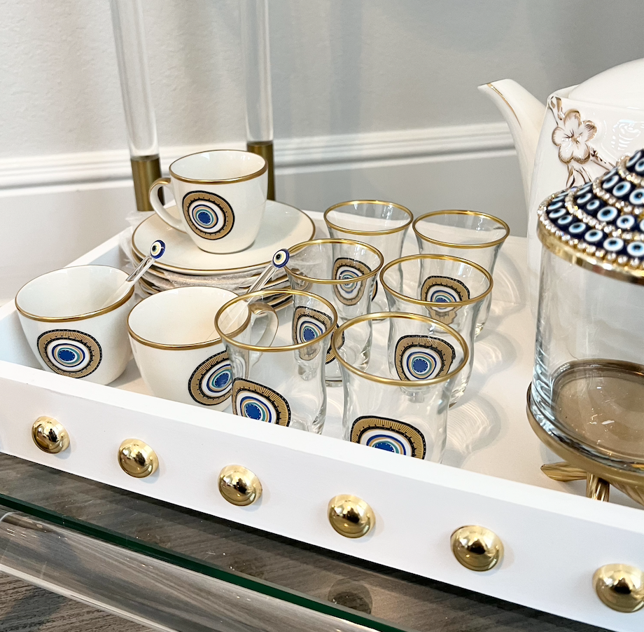Evil Eye 18 PCS Tea Cups Set