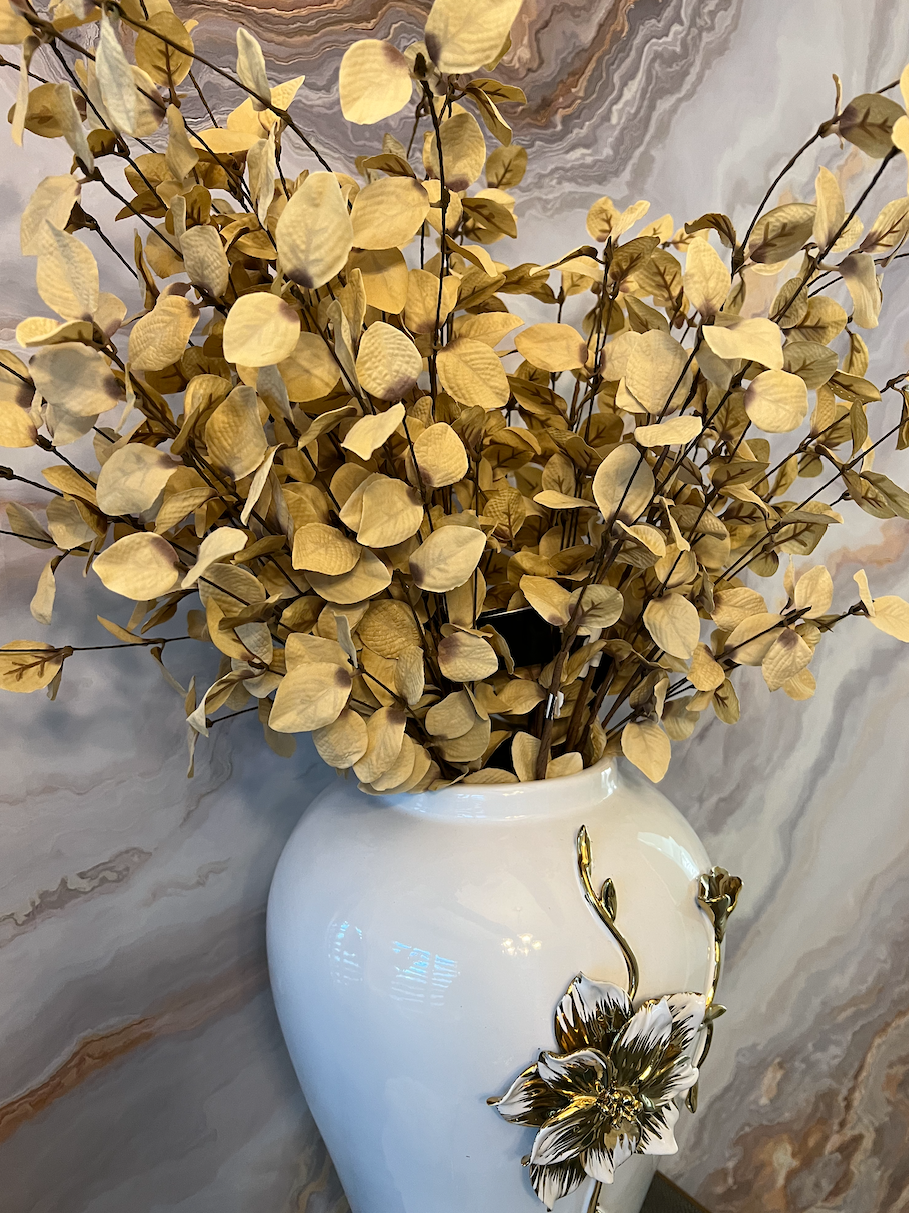 Faux Dried Eucalyptus Stem (BEIGE)