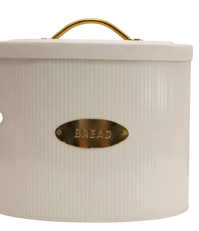 Breadbox with Gold Handle