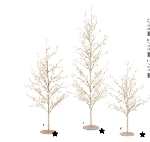 Gold Tree w/ Pearls (3 Sizes)