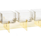 3 Sectional Dish on Gold Block Base