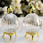 Glass Ornament Salt and Pepper Set with Stand (2 Colors)