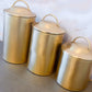 Gold Metal Canisters (Set of 3)