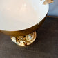 Gold and White Enamel Footed Bowl with Floral Details