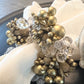 4.5" Beaded and Crystal Berries Napkin Ring (SET of 2)