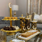 Ramadan/Eid  Moon Marble and Gold Canisters (Set of 3)