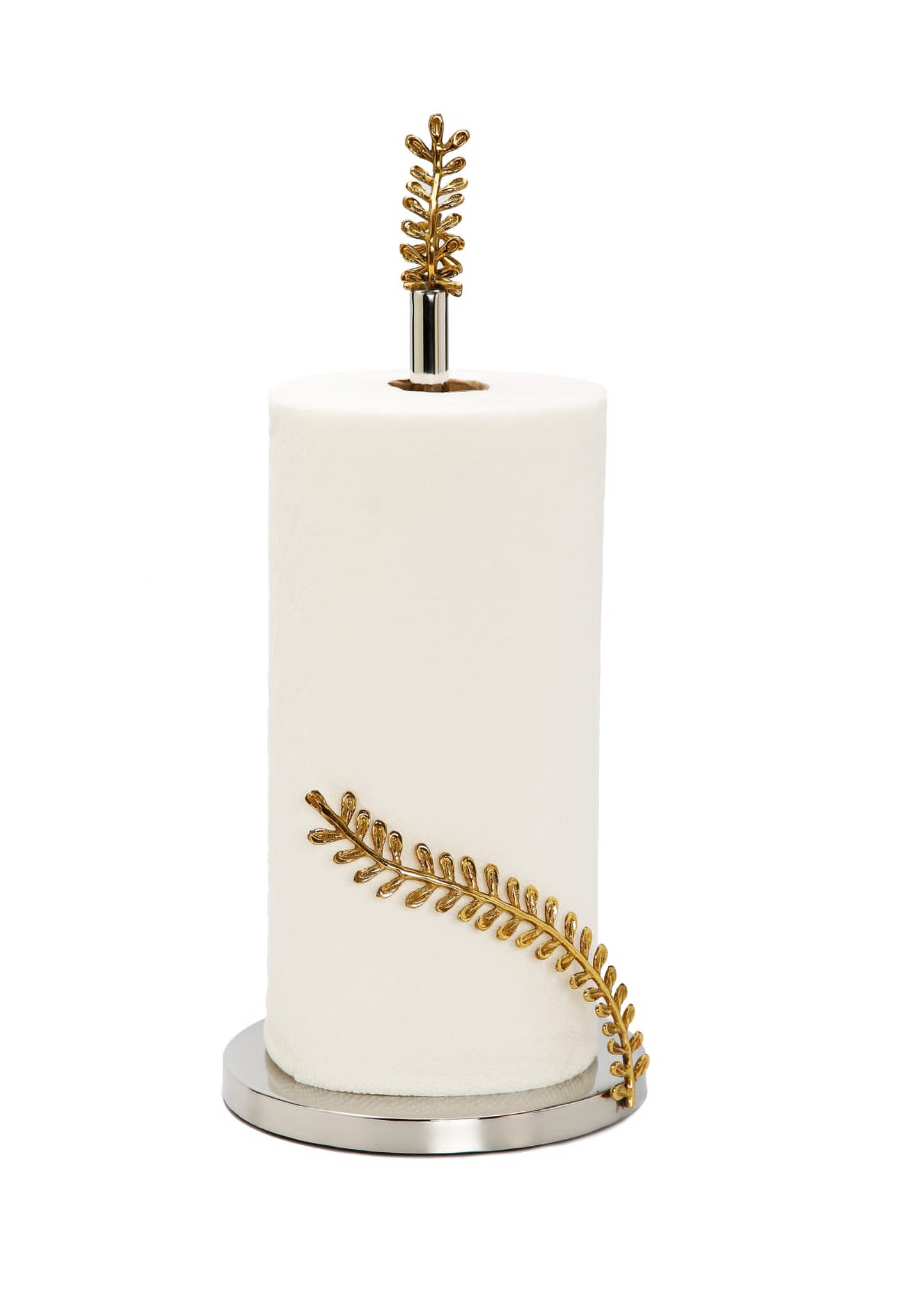 Gold and Silver Base with Vine Details Paper Towel Holder
