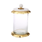 MARBLE & GOLD HAMMERED CANISTERS (LARGE)