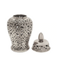 Large Silver Beaded Ginger Jar 18'