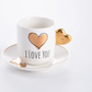 Heart Porcelain Cup and Saucer Set