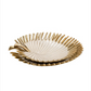 Gold and Ivory Leaf Tray Set (2 PC)