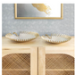 Gold and Ivory Leaf Tray Set (2 PC)