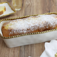 Gold and White Beaded Loaf Baking Dish