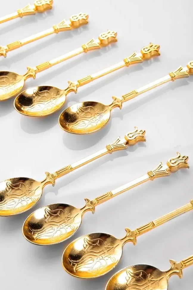Gold Turkish Spoon (6 Pcs)
