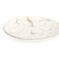 GOLD METALLIC MARBLED DINNER PLATE