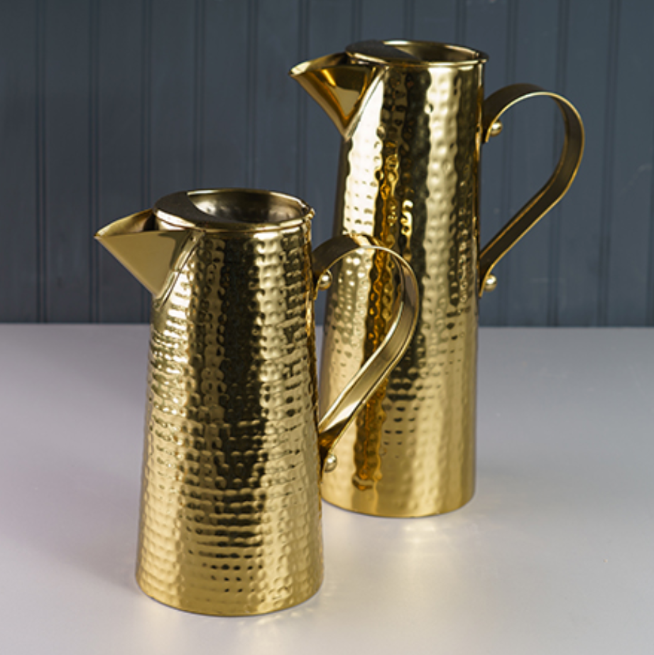 Gold Hammered Pitcher (2 Sizes)