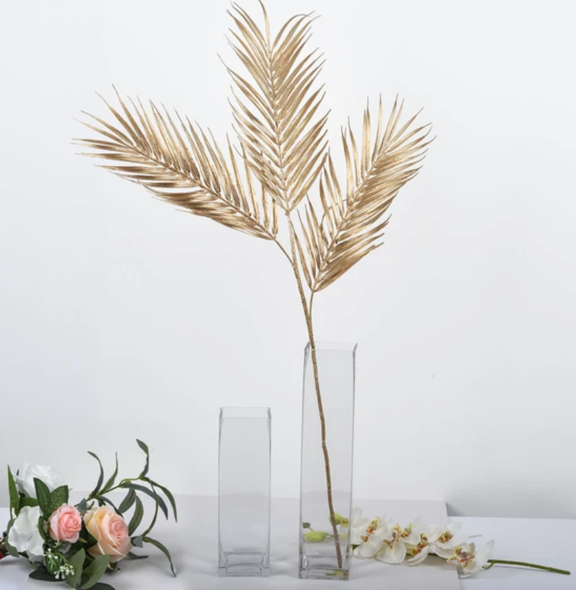 Gold Metallic Palm Branch Stem