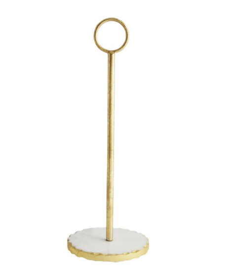 Marble and Gold Edge Paper Towel Holder
