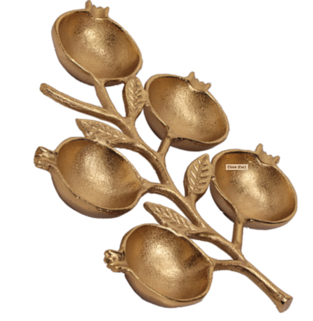 Gold 5-SEC POMEGRANATE Snack Bowl