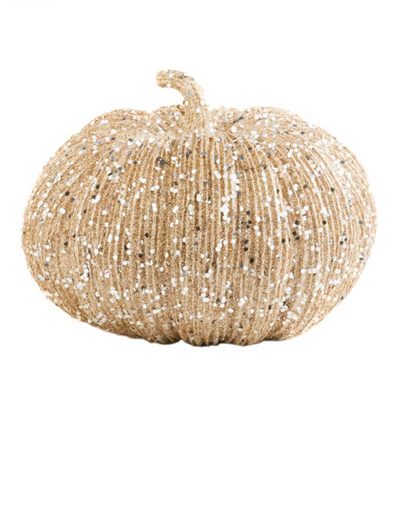 Champagne Glitter Sequence Pumpkin (2 Sizes)