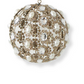 Round Metal Ornament w/Round Pearl & Rhinestone