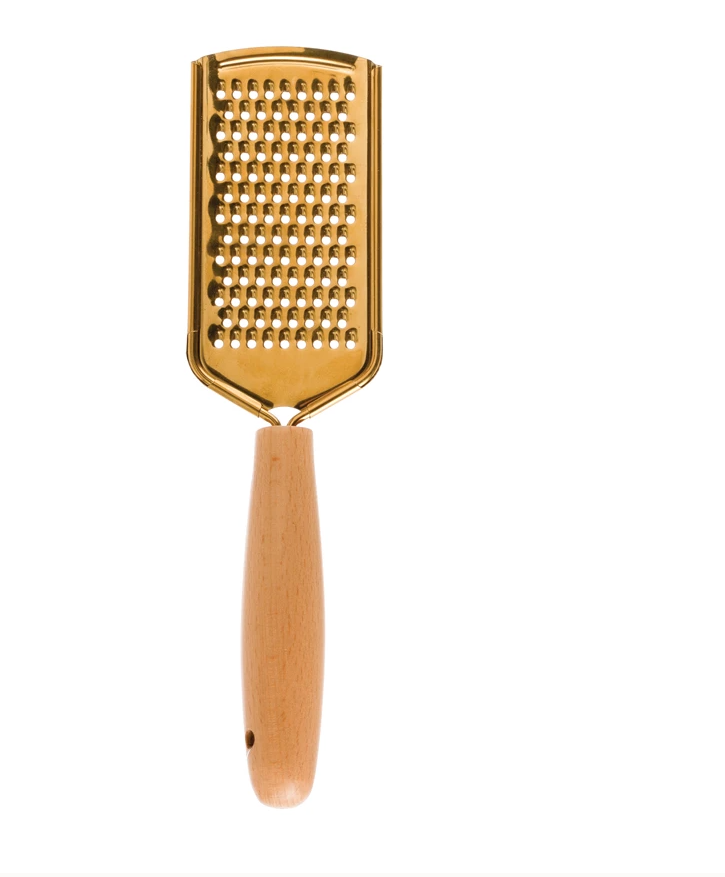 Gold Grater with Wood Handle