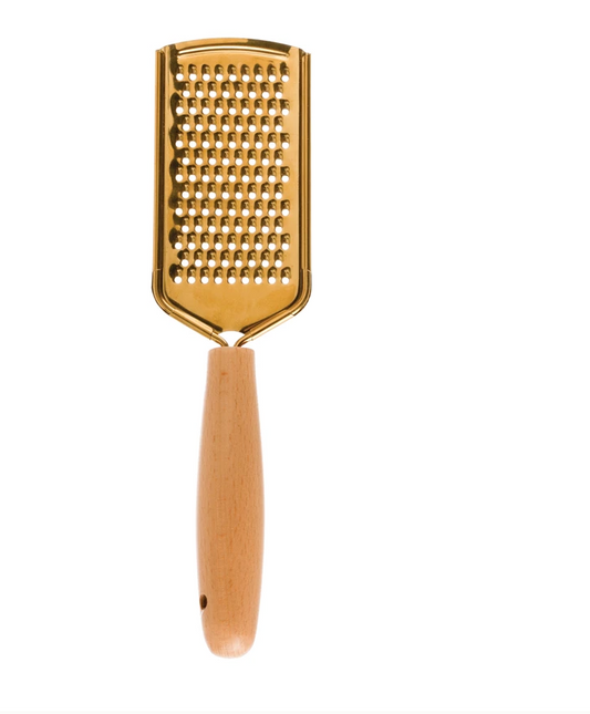 Gold Grater with Wood Handle