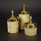 Gold Metal Hammered Canister (3 Sizes)