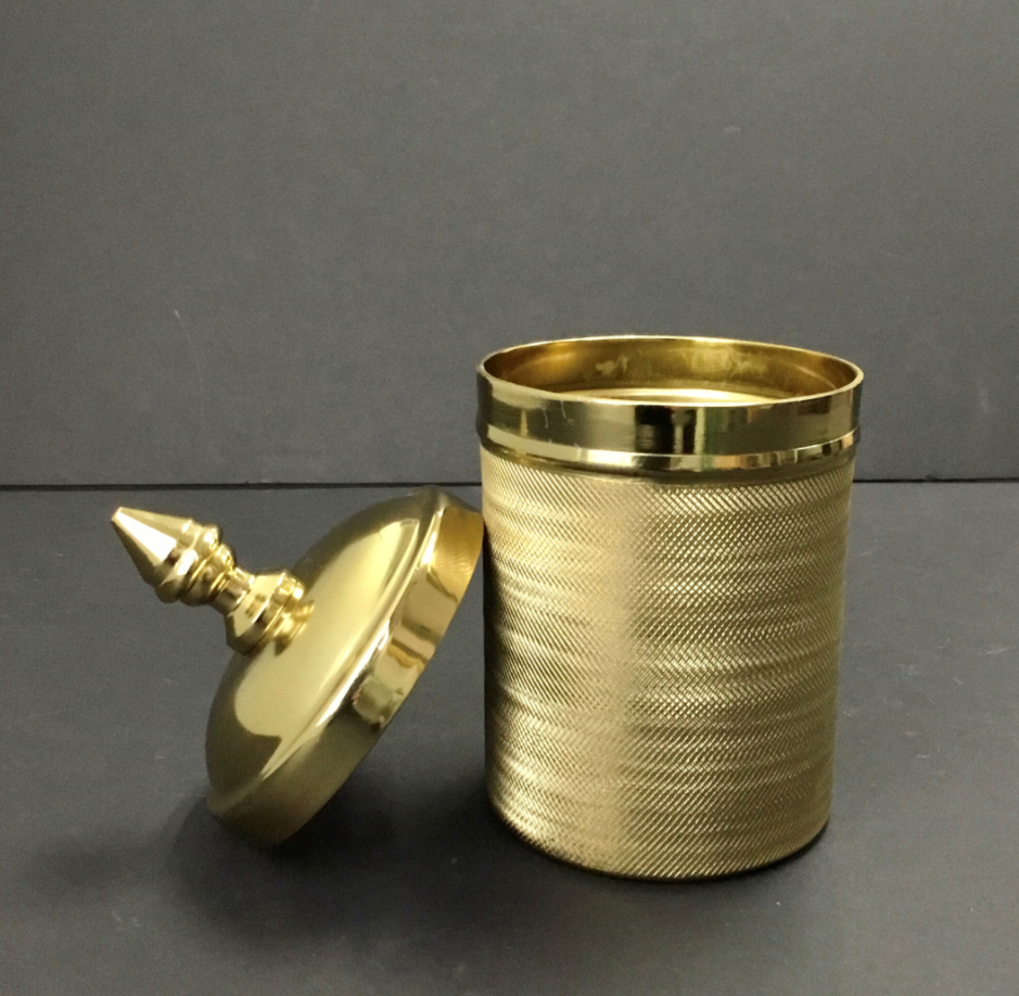 Gold Metal Hammered Canister (3 Sizes)
