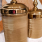 Gold Metal Hammered Canister (3 Sizes)